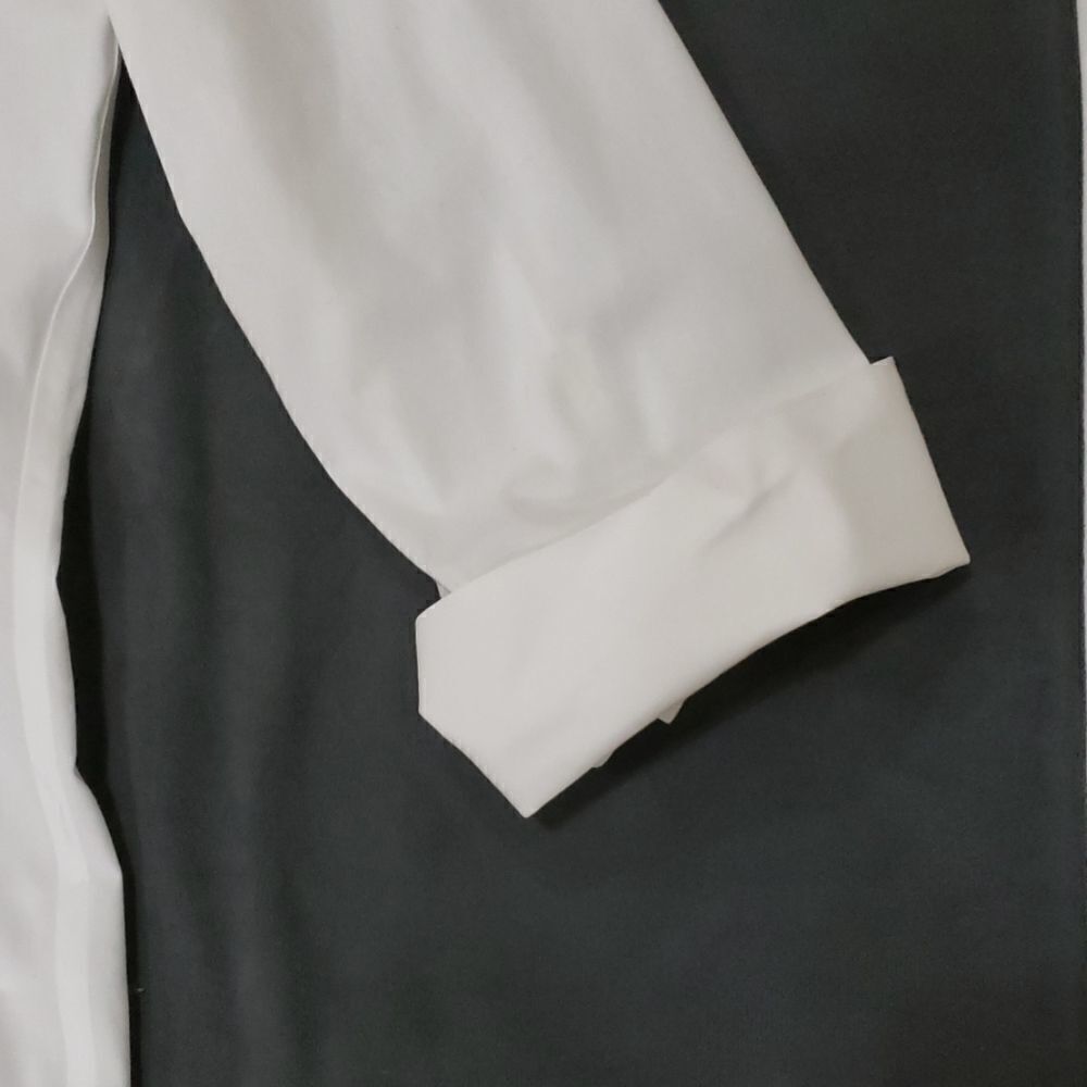 White embroidered button down blouse - image 3